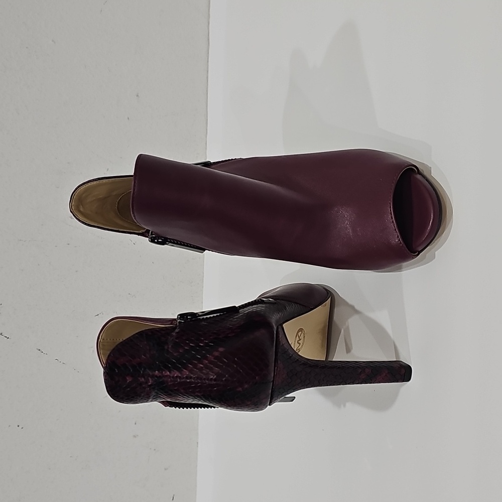 Michael Kors Alane Leather Python Embossed Open-T… - image 1